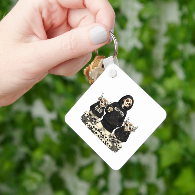 Llavero Calavera  and Coo Keychain (Mano)