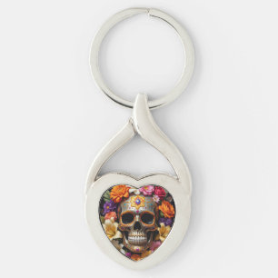 Llavero Calavera Azucarada Ornata