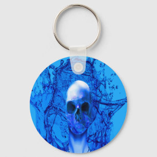Llavero Calavera azul alienígena