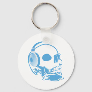 Llavero Calavera con auriculares