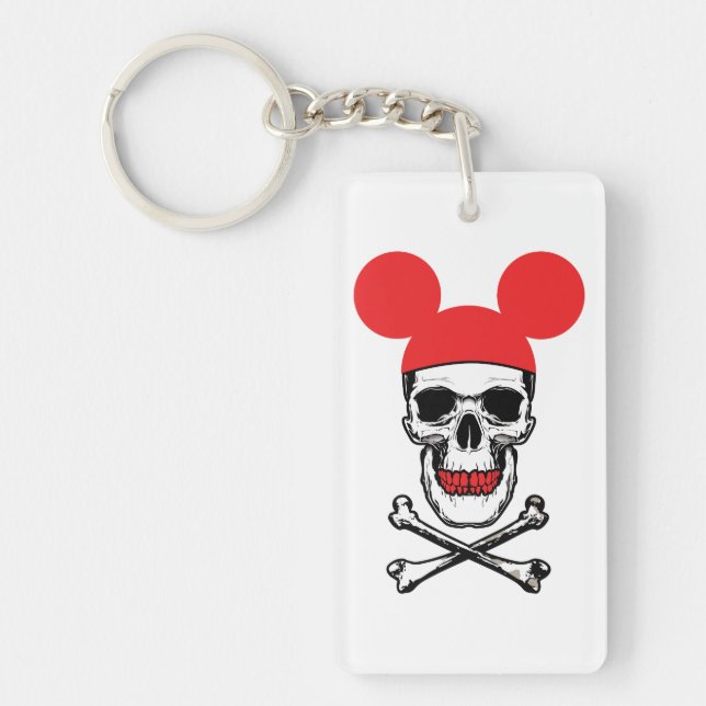 Llavero Calavera con gorro de orejas de ratón de dibujos a (Frente)