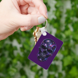 Llavero Calavera Cósmica Tallada en el Vacío