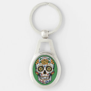 Llavero Calavera de azúcar arte pop Dia de los Muertos