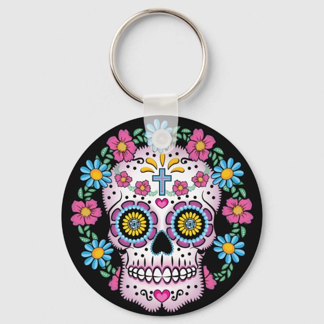 Llavero Calavera de azúcar de los muertos (Anverso)