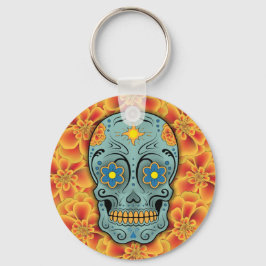Llavero Calavera de azúcar - Día de los Muertos (Marigold)
