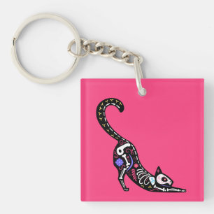 Llavero Calavera de azúcar Gato I