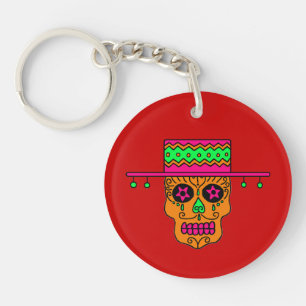 Llavero Calavera de azúcar gaucho
