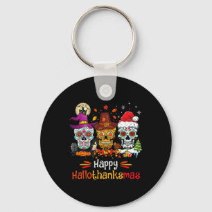 Llavero Calavera de azúcar Hallothanksmas Halloween Día de