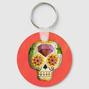 Llavero Calavera de azúcar mexicana Dia Los Muertos