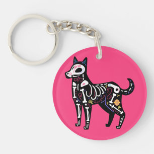 Llavero Calavera de azúcar Perro II