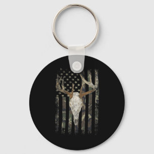 Llavero Calavera de caza de ciervos Camo estadounidense Ba