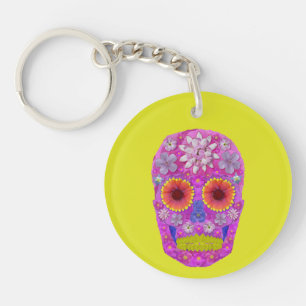 Llavero Calavera de Flor 2