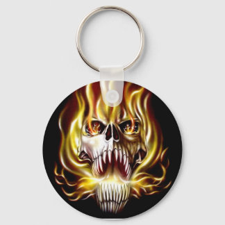 Llavero calavera de fuego