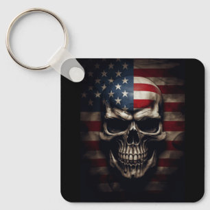 Llavero Calavera de la bandera americana
