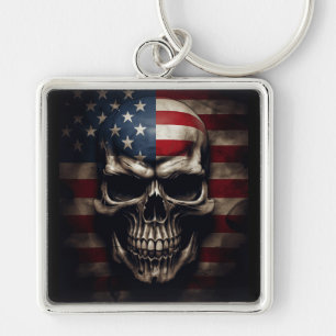 Llavero Calavera de la bandera americana