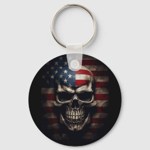 Llavero Calavera de la bandera americana