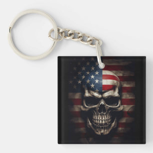 Llavero Calavera de la bandera americana