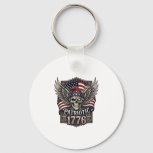 Llavero Calavera de la libertad cibernética patriótica Fut