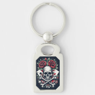 Llavero Calavera de Poker
