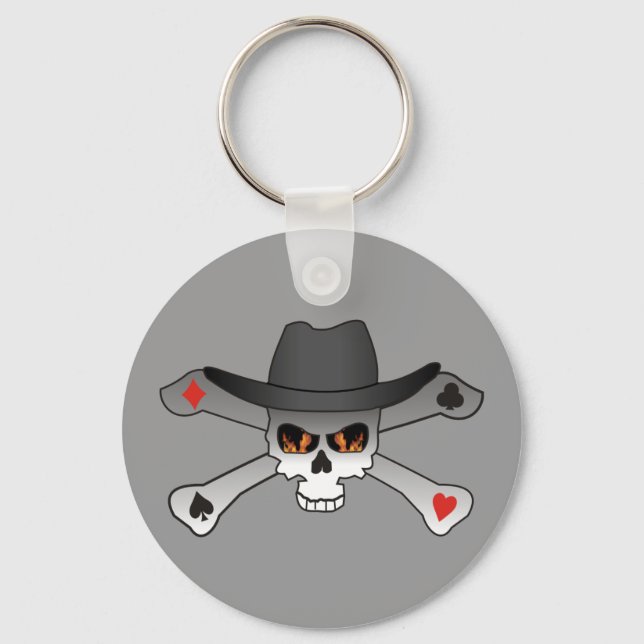Llavero Calavera de póquer (Anverso)