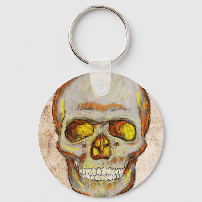 Llavero Calavera dibujada a mano (Anverso)