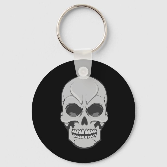 Llavero Calavera enojada: Ilustracion vectorial: Keychain (Anverso)