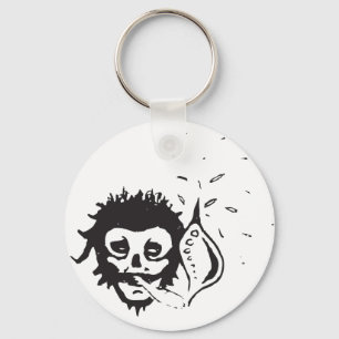 Llavero calavera humeante