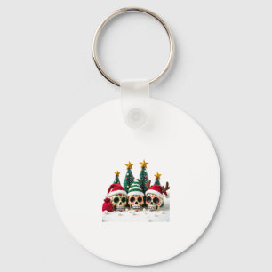 Llavero Calavera Mexicana Santa Flor Azúcar Cráneo Navidad