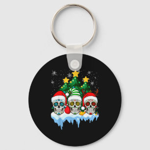 Llavero Calavera mexicana Santa Flor Azúcar Cráneo Navidad