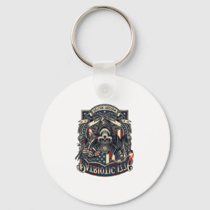 Llavero Calavera Patriota Fuera de la Ley Sheriff Patriota