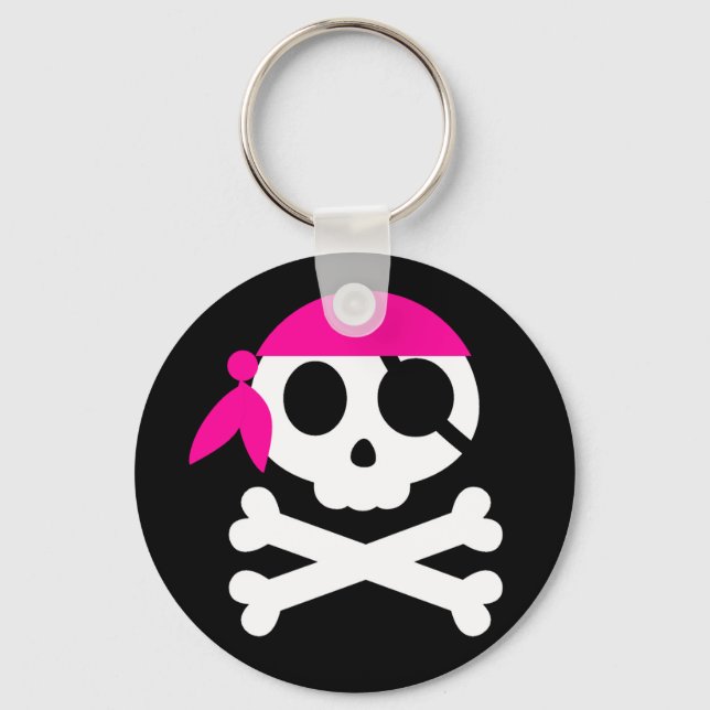 Llavero Calavera pirata con Bandanna (Anverso)