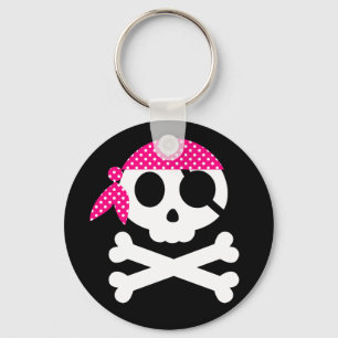 Llavero Calavera pirata con Bandanna
