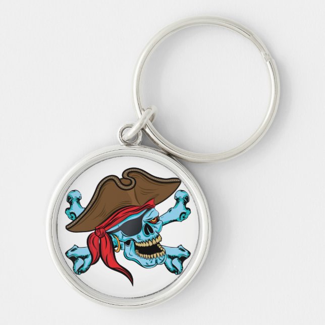 Llavero Calavera pirata y encrucijada (Frente)