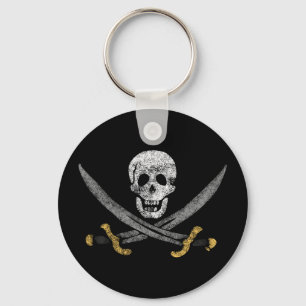 Llavero Calavera y espadas Jolly Roger bandera pirata