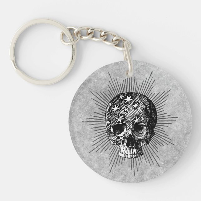 Llavero Calavera y estrellas I (Frente)