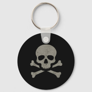Llavero Calavera y huesos cruzados diseño pirata gótico vi