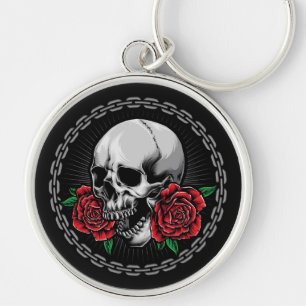 Llavero Calavera y Rosas
