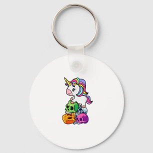 Llavero Calaveras de unicornio y muertos. Divertido Gótico