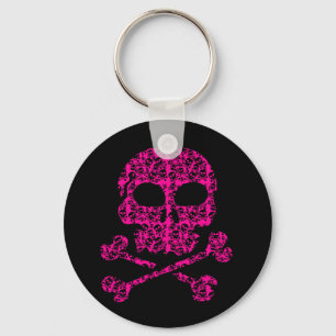 Llavero Calaveras rosadas y negras calientes para Hallowee