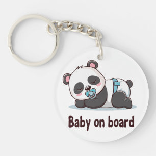 Llavero Calcomanía para coche de Panda Durmiente Adorable