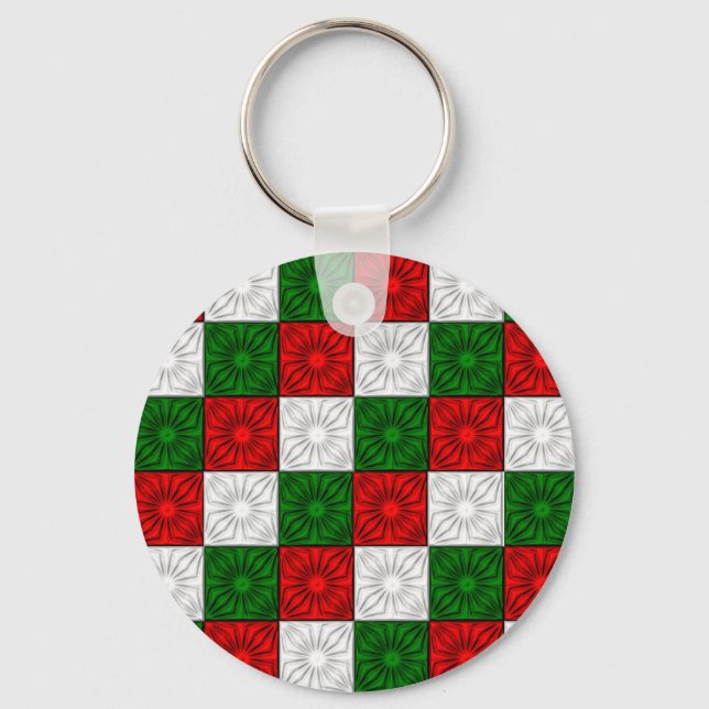 Llavero CÁLCULO DE LLAVE DE LÍNEA Alegre-Rojo-Blanco-Verde (Anverso)