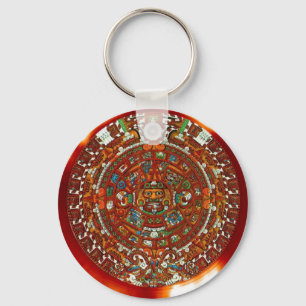 Llavero calendario azteca de maya