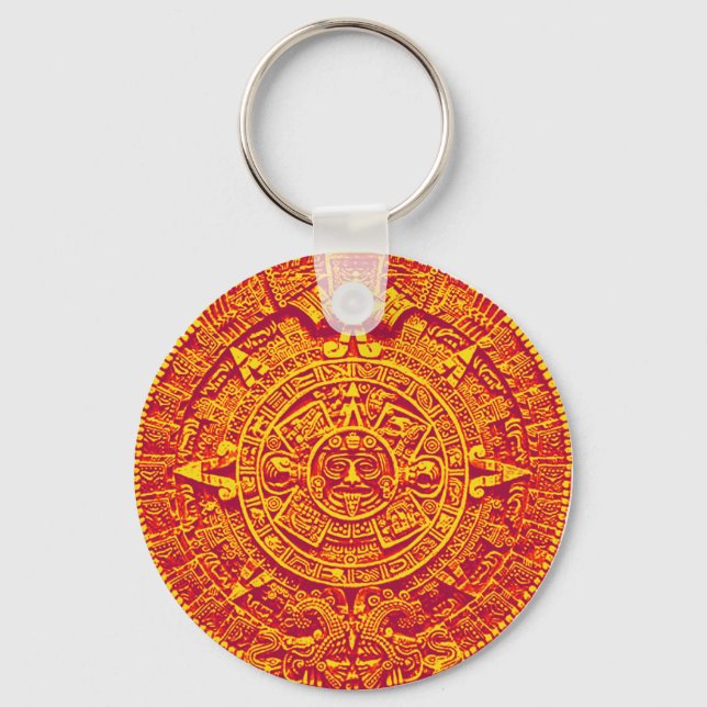 Llavero Calendario azteca - oro (Anverso)