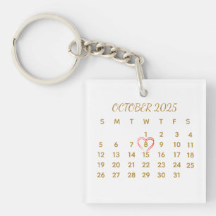 Llavero Calendario de Acrílico – Fecha Personalizada Resal