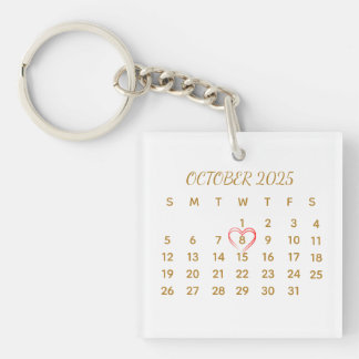 Llavero Calendario de Acrílico – Fecha Personalizada Resal