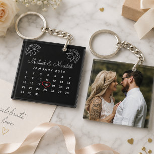 Llavero Calendario Personalizado Elegante de Aniversario d
