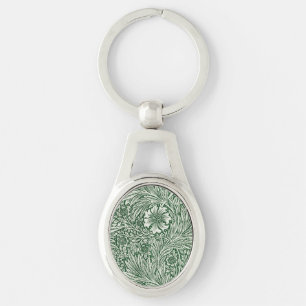 Llavero caléndula verde floral flor william morris