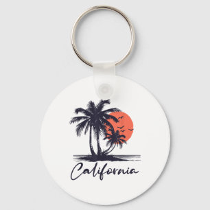 Llavero Cali Summer Vacation Ca Palm Trees Usa Retro Calif