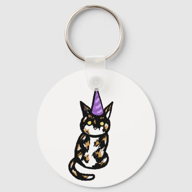 Llavero Calico Cat Celebration Keyring (Anverso)