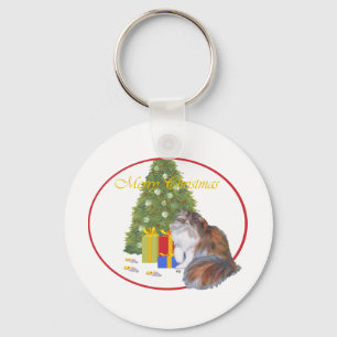 Llavero Calico Persian Cat Christmas
